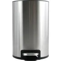 Spirella Pedaal Prullenbak 5 Liter - RVS - Afvalbak met Zachte Sluiting - Vingerafdrukbestendig - Ideaal voor Badkamer en Keuken - 30x25x20cm - Zilver