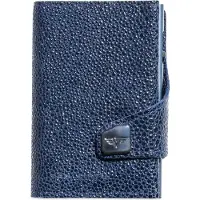 Tru Virtu Click & Slide Creditcardetui Portemonnee RFID Leer 6,5 cm blauw