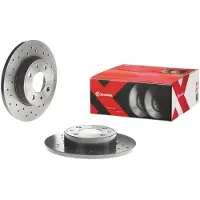 Brembo 2019 Audi A3 Quattro/19-20 Q3/15-20 S3 Front Premium Xtra Cross Drilled UV Coated Rotor