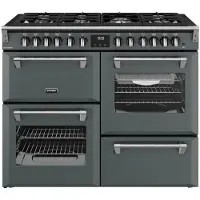 Stoves Richmond 110 DF Ant fornuis 5-pits gas fornuizen - kleur antraciet dubbele oven zuinig energieklasse A - 110 cm breed gasfornuis