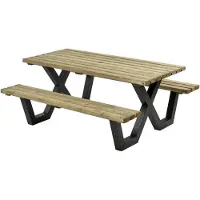 Talen Buitenmeubelen Picknicktafel geimpregneerd metalen frame 230x160 cm