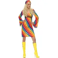 Smiffy Rainbow hippie kostuum dame