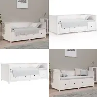 vidaXL Dagbed Wit 90x190 cm Massief Hout Vuren - Dagbed - Dagbedden - Houten dagbed - Massief houten dagbed
