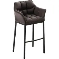 CLP Barkruk Damas B4 - Kunstleer, zwart frame - Bruin