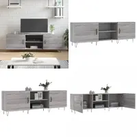 vidaXL Tv-meubel 150x30x50 cm bewerkt hout grijs sonoma eikenkleurig - Tv-meubel - Tv-meubelen - Tv Kast - Opbergkast