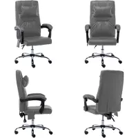 vidaXL Massagestoel voor kantoor, antraciet, kunstleer - Kantoelstoel - Kantoelstoelen - Massagestoel voor kantoor - Massagestoelen voor kantoor
