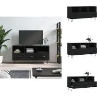 vidaXL Tv-meubel - Tv-meubelen - Tv Kast - Opbergkast - Tv-meubel 102x36x50 cm bewerkt hout zwart
