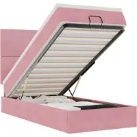 vidaXL Ottoman bed met matrassen 90x190cm fluweel roze