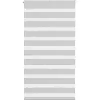 vidaXL Zebra rolgordijn 70x150 cm stofbreedte 65,9 cm lichtgrijs