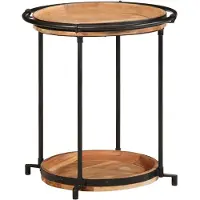 vidaXL Bijzettafel Ø55x60 cm massief acaciahout