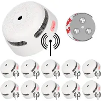 X-Sense XS01-W Draadloos koppelbare rookmelder - Met magneet montage - 10 Rookmelders - 10 jaar batterij - Voldoet aan Europese norm - Koppelbaar brandalarm zonder boren