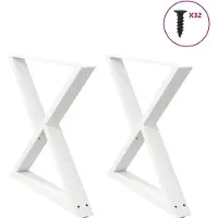 vidaXL Eettafelpoten 2 st 90x(72-73,3) cm staal wit