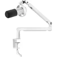 Fifine - T688W - USB / XLR - Dynamische Microfoon - Met Boom Arm - Streaming - Podcasting - Gaming - Geschikt voor PS4 / PS5 / PC - Wit