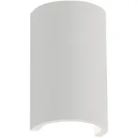 Artdelight Wandlamp Nantes glad H 18 cm gips wit