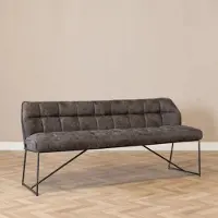 Livin24 Eetkamerbank Abel antraciet microvezel 155 cm