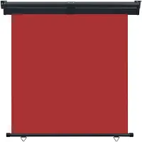 The Living Store Zonwering - Balkonscherm - Balkonscherm 165x250 cm rood - Privacy Screen - Buitenschutting - Terrasdecoratie