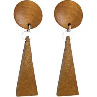 Charme Bijoux Clip oorbellen -Saheli -roestbruin- lang- geen gaatje-