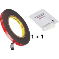 3M 1 stuk VHB 5952 Dubbelzijdige Tape – Supersterke Hechting voor Auto & Decoratie - 5meterx15mmx1.1mm + 1 stuk 4298UV Primer Doekjes – Verbeter de Hechting van Dubbelzijdige Tape - 3ml doekjes