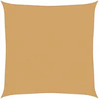 The Living Store Zonnezeil 160 g/m² vierkant 3,6x3,6 m HDPE zandkleurig - Zonnescherm - Zonscherm - Parasiet - Tuinzomer - Buitenleven