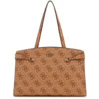 GUESS Reistas Shopper Lorelei Travel Weekend Bag Latte Logo Lichtbruin