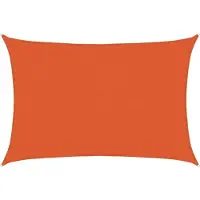 The Living Store Tuinzomer - Zonnezeil - Zonnezeil 160 g/m² rechthoekig 4x5 m HDPE oranje - Buitendecoratie - Schaduwdoek - Parasol Alternatief