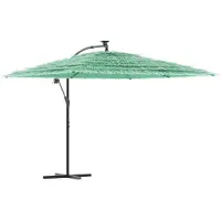 The Living Store Parasol - Zonwering - Parasol met stalen paal 290x290x238 cm groen - Tuinsessel - Outdoor Living - Veranda