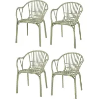 Relaxwonen - Tuinstoelen - Model Sander - Groen - Horeca kwaliteit - Extra stevig - 4 stuks