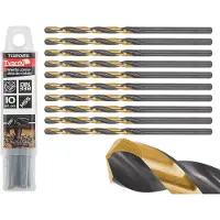Tvardy Metaalboor - HSS 2,5 mm - TiN coating - Zwart & goud - Voor moeilijk bewerkbare materialen - 10 stuks