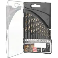 Tvardy Metaalboor Set - HSS 4341 - TiN Coating - 13-delig - 2,0-8,0 mm - Zwart/Goud