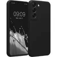 Kwmobile telefoonhoesje geschikt voor Samsung Galaxy S22 - TPU backcover met siliconen coating - Smartphone case in zwart