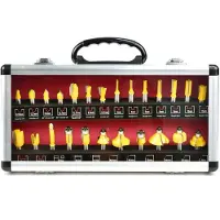 GEKO Freesbits set - 25-delig - HSS staal - 8mm schacht - Inclusief opbergkoffer