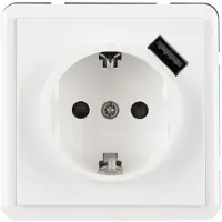 Peha ST inbouwcontactds 1-voud ra/usb 2.1a polar wit