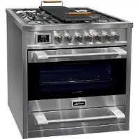 Kaiser - gasfornuis - HGE 93505 R Gasfornuis - 90 cm - roestvrij staal - rvs - Inox - Range Coocker