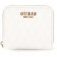 GUESS Portemonnee Betula Small Zip Around Wallet White Wit