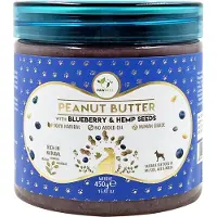PawFect Pindakaas voor de hond Blauwe bessen & Hennepzaden 450 gr.