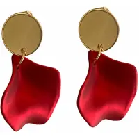 Charme Bijoux Clip oorhangers- Rood -Cyril -oorbellen-Goudkeurig- geen gaatje-