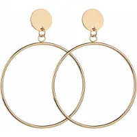 Charme Bijoux Clip oorbellen- Goudkleurige -6.5 cm- Oorring-lang- geen gaatje-