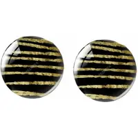 Charme Bijoux Clip Oorbellen-Milena-Rond-2 cm-Zwart-Goudkleur- geen gaatje-