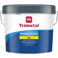 Trimetal Magna clean Mat - Matte binnenmuurverf water- en vetafstotend ( 2 in 1) - Kleur RAL 9010 Pure White ( gebrokenwit) - 10 L