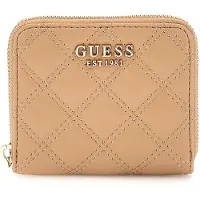 GUESS Portemonnee Giully Zip Around Wallet Beige Lichtbruin