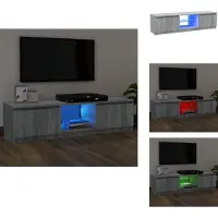 vidaXL Tv-kast - Tv-kasten - Tv-meubel - Tv-meubel Met LED-verlichting - Tv-meubel met LED-verlichting 120x30x35,5 cm grijs sonoma eiken