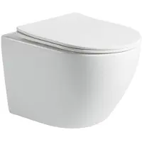 Guido Gusto Hangend toilet Pietro tornado flush inclusief softclose zitting glans wit 49x37x37cm