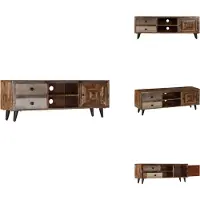 vidaXL Tv-kast - Tv-kasten - Tv-standaard - Tv-standaarden - Tv-meubel 118x30x40 cm massief mangohout