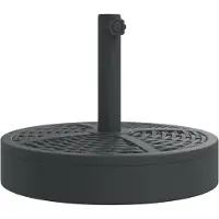 The Living Store De Living Store parasolstandaard voor parasols met een mast van 38/48 mm, geschikt voor een gewicht van 25 kg, is rond van vorm