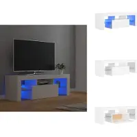 vidaXL Tv-kast - Tv-kasten - Televisiekast - Televisiekasten - Tv-meubel met LED-verlichting 120x35x40 cm wit