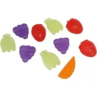 Gerimport IJsblokjesvormen - 50x stuks - herbruikbaar - fruit vormen - plastic ijsblokjes