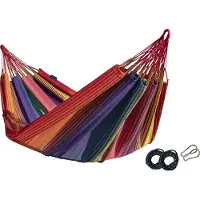 Finesse COLOMBIAANSE hangmat - 2 persoons - incl. ophangset - EXTRA STEVIG - UV bestendig katoen - Multicolor - Arriba