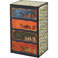 En.casa Commode Goslar met 4 lades industrieel 66x40x30 meerkleurig