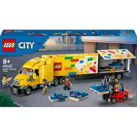 LEGO City Vrachtwagencombinatie, speelgoedtruck voor jongens en meisjes vanaf 8 jaar, kerstcadeau, set met vrachtwagencombinatie, vorkheftruck en 4 minifiguren voor rollenspellen, artikelnummer 60440