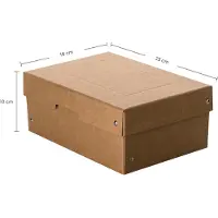 Falken PureBox Nature A5 archiefdoos, voor maximaal 1250 vel, met etiketveld, L 250 x B 180 x vulhoogte 100 mm, FSC karton, bruin